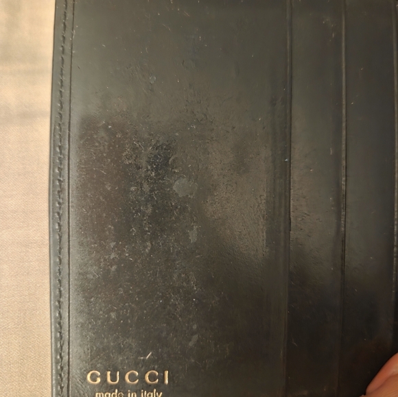 Vintage Gucci Black Leather Bifold Continental Wallet Unisex GUC - Picture 6 of 12